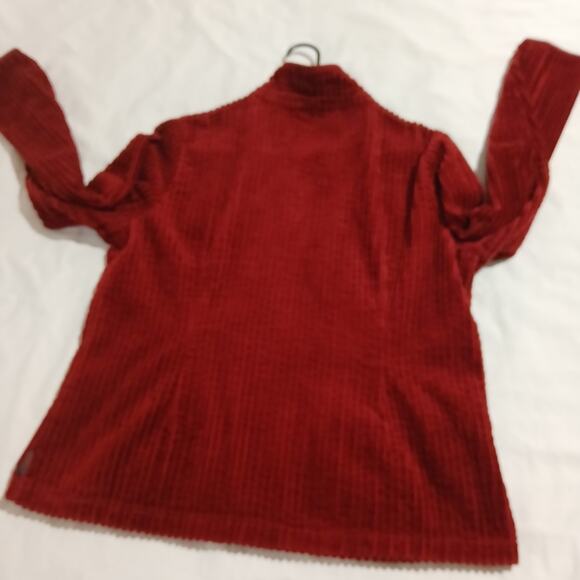 Woolrich Women's Large Cranberry Full-Zip 100% Wide Corduroy Jacket Pockets - Picture 8 of 14